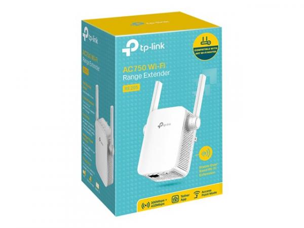 TP-Link RE205 - Wi-Fi-alueen laajennin - Wi-Fi - Kaksoistaajuus