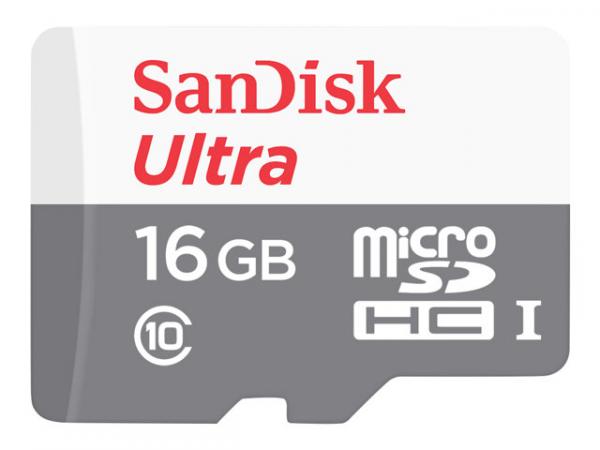 SanDisk Ultra microSDHC 16GB 80MB/s Cl. 10 SDSQUNS-016G-GN3MN
