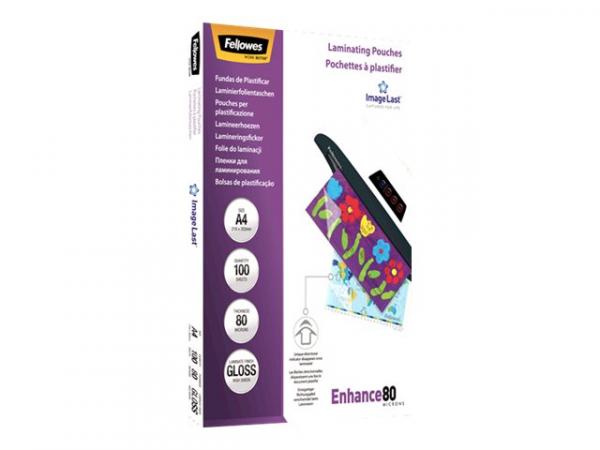 Fellowes - 80 mikronia - 100 - A4 (210 x 297 mm) muovilaminaatti