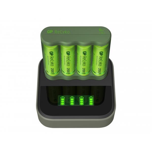 GP ReCyko B4D45 4-fach LCD 4Port Docking St. + 4x AA NiMh 2100mAh