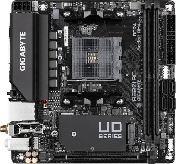 Gigabyte A520I AC Mini ITX, AMD A520 Mainboard - AM4