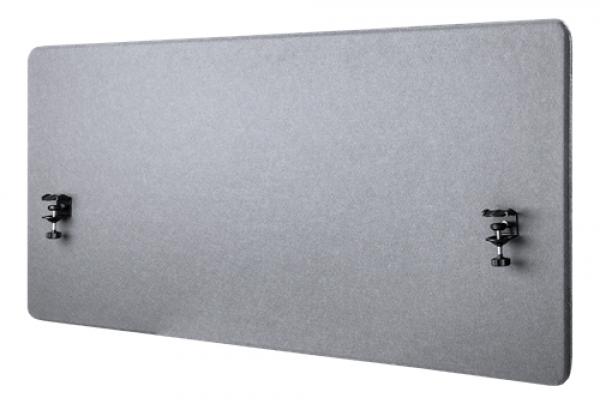 DELTACO OFFICE työpöydän väliseinä, kangaspintainen, 1200 x 600 mm, harmaa