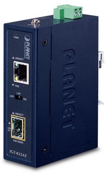 PLANET IGT-815AT verkon mediamuunnin 1000 Mbit/s Monitila, Yksittäistila Sininen