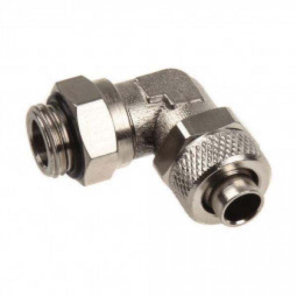 Liitäntä 90 astetta G1 / 4 tuumaa 10/8 mm kulmaan - kiiltävä hopea