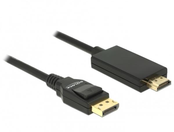 DeLOCK 85316, 1 m, DisplayPort, HDMI, Uros, Uros, Suora