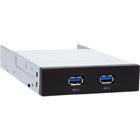 Chieftec 3,5 2xUSB 3.0 Tyyppi A naaras porttia, etupaneelissa, musta