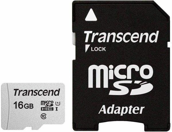 Transcend microSDHC 300S 16GB Class 10 UHS-I U1