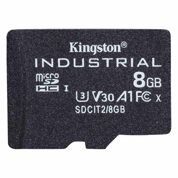 KINGSTON 8GB MICROSDHC INDUSTRIAL C10 A1 PSLC CARD SINGLE PACK W/O ADAPTER