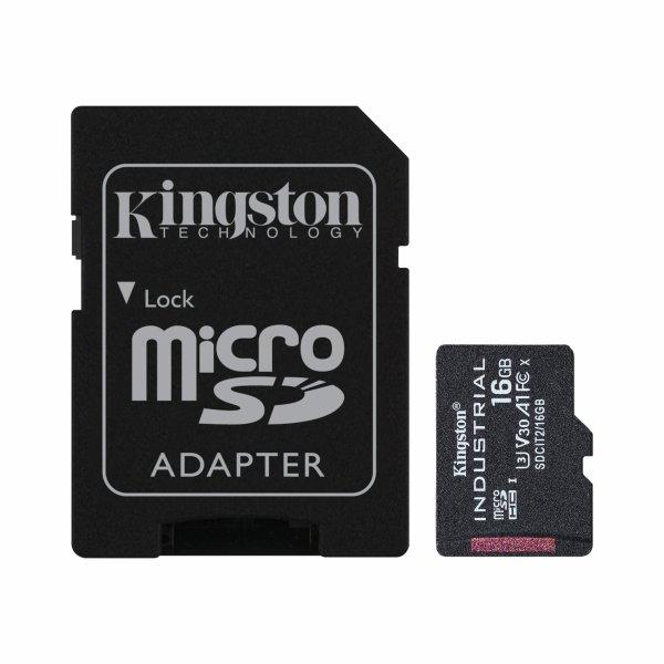 KINGSTON 8GB MICROSDHC INDUSTRIAL C10 A1 PSLC CARD + SD ADAPTER