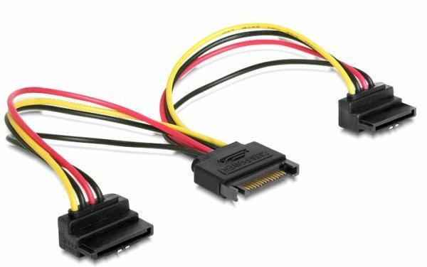 Delock Cable Power SATA 15pin > 2x SATA HDD
