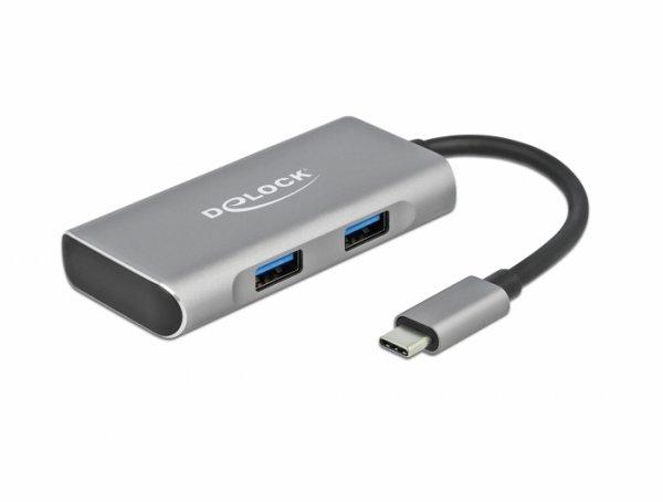 Delock External USB 3.2 Gen 2 USB Type-C Hub 2 x USBA and 2 x USBC