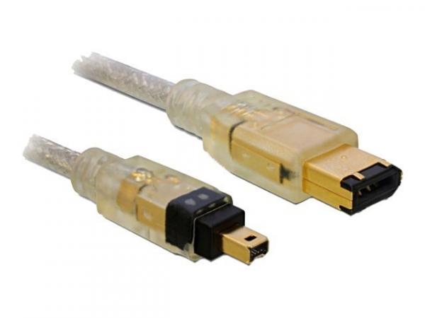 Delock - IEEE 1394 -kaapeli - 6-nastainen FireWire to 4-nastainen FireWire - 2 m