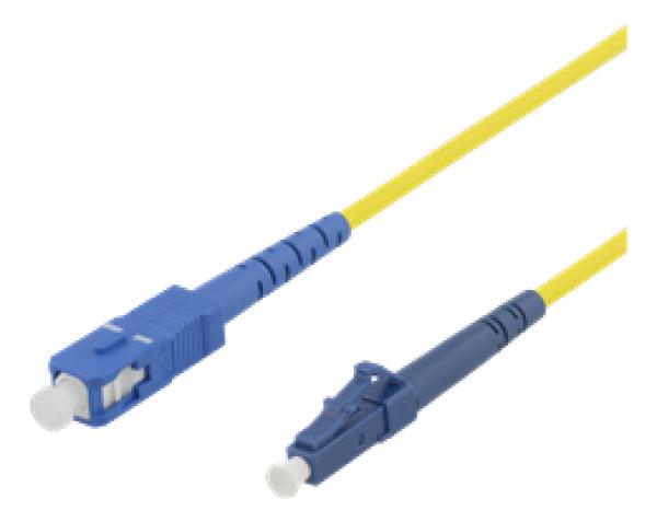 DELTACO kuitukaapeli, 10m, LC - SC, 9/125, OS1/2, yksimuoto, LSZH