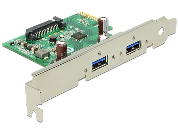 Delock PCI Express card > 2 x USB 3.0 - USB sovitin - PCIe 2.0 - USB 3.0 x 2