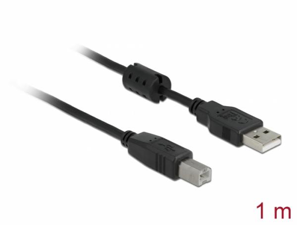 DeLOCK USB 2.0 USB-kabel 1m Sort