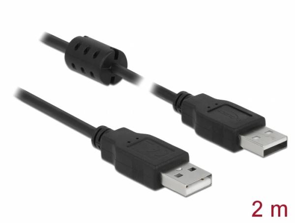 Delock Cable USB 2.0 Type-A male > USB 2.0 Type-A male 2.0 m black