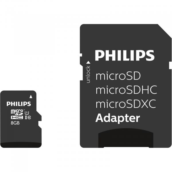 Philips MicroSDHC Card 8GB Class 10 UHS-I U1 incl. Adapter