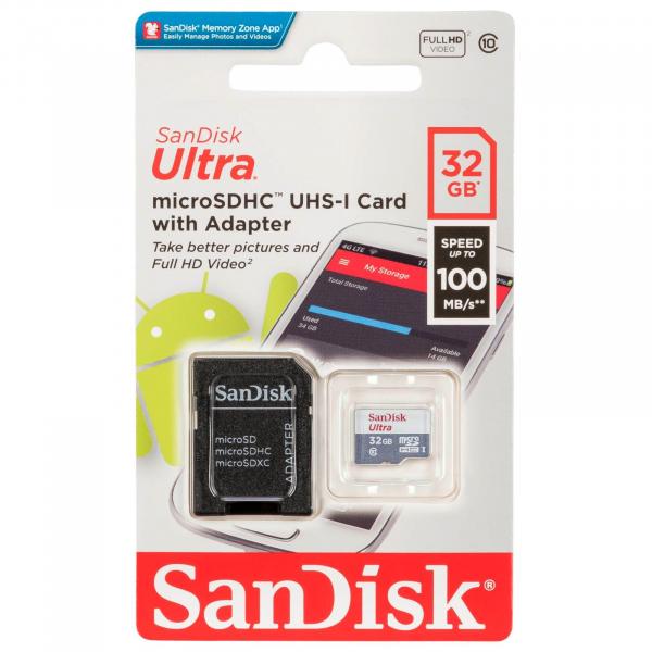 SanDisk Ultra Lite microSDHC Ad. 32GB 100MB/s SDSQUNR-032G-GN3MA