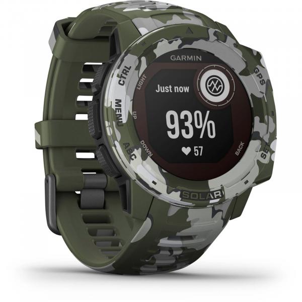 Garmin Instinct Solar Camo Edition - lichen camo - urheilukello kanssa ranneke