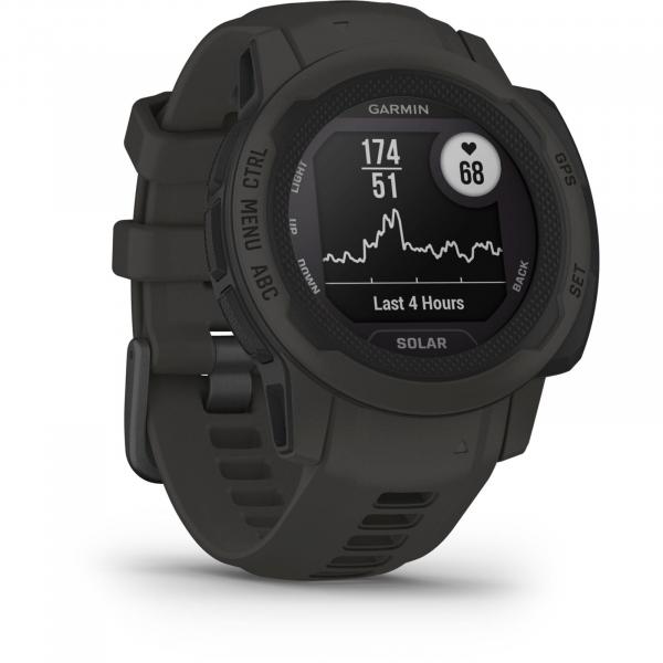 Garmin Instinct 2S Solar - grafiitti - urheilukello kanssa ranneke - 32 Mt