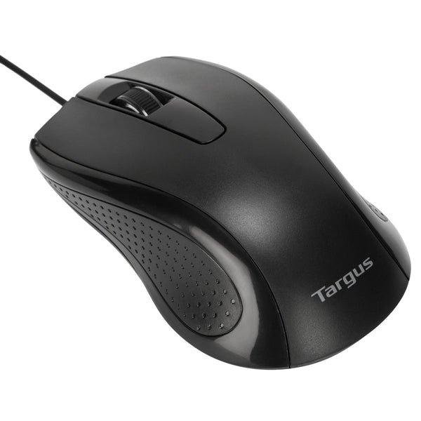 Targus Antimicrobial Full-Size Optical Wired Mouse Black