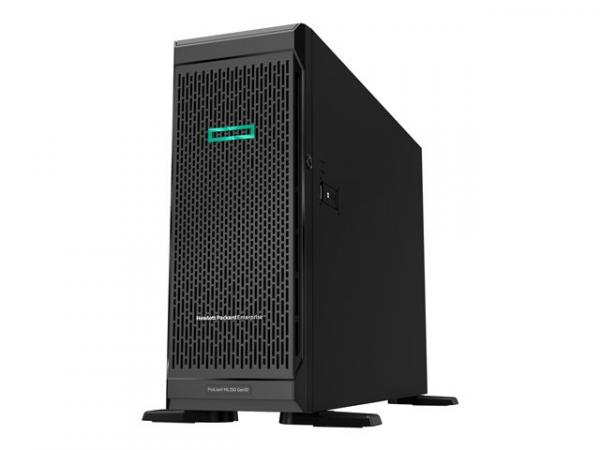 HPE ProLiant ML350 Gen10 Base - Palvelin - torni - 4U - 2-teinen - 1 x Xeon Silver 4208 / 2.1 GHz - RAM 16 Gt - SAS - pikavaihto 2.5" lokero(a) - ei kiintolevyä - GigE - monitori: ei ole - BTO