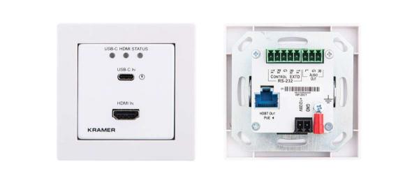 Kramer WP-20CT/EU-80/86(W) - EU & UKSize WallPlate Auto Switcher/Transmitter, white EU & UK Frames
