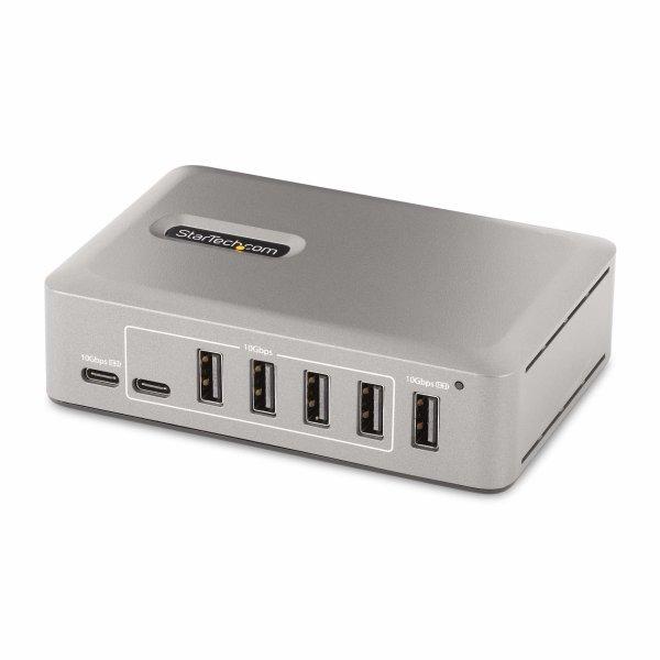 StarTech.com USB-C Hub, 8x USB-A + 2x USB-C, Self-Powered w/ 65W Power Supply, USB 3.1 10Gbps Hub w/ BC1.2 Charging, Desktop/Laptop USB Hub 3ft Locking USB-IF Certified Cable - USB Expansion Hub (10G8A2CS-USB-C-HUB) Hub 10 porte USB