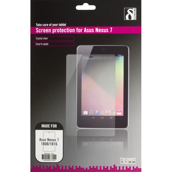 DELTACO läpinäkyvä näyttösuoja Nexus 7 taulutietokoneelle
