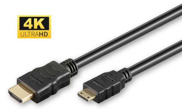 MicroConnect High Speed HDMI 2.0 A - HDMI Mini C -kaapeli, 5m Ethernet