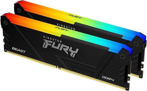Kingston 32GB 3200MHz DDR4 CL16 DIMM (2 x 16GB) 1Gx8 FURY Beast RGB