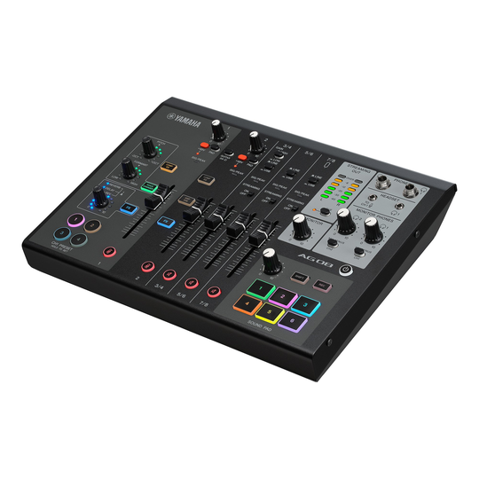 Yamaha AG08 - 8 channel live streaming mixer with USB audio I/F. Sofware bundled. Black