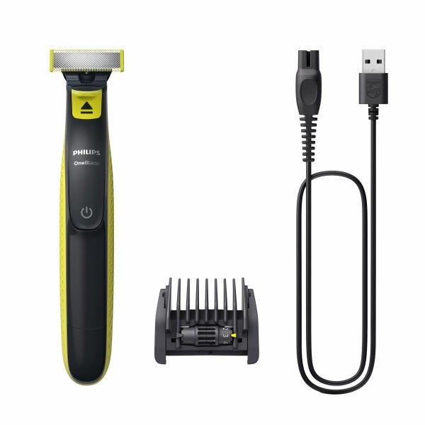 Philips QP2724/20 OneBlade Shaver/Trimmer, Face, Black/Green