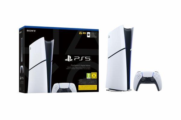 Sony PlayStation 5 Slim Digital Edition black white