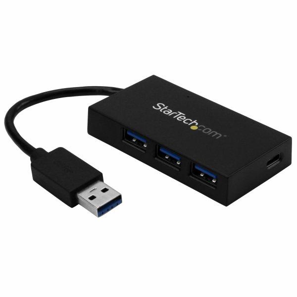 StarTech.com 4 Port USB 3.0 Hub - USB Type-A to 1x USB-C amp 3x USB-A SuperSpeed 5Gbps - USB Bus Powered - Portable/Laptop USB 3.1 Gen 1 Hub (HB30A3A1CFB) Hub 4 porte USB