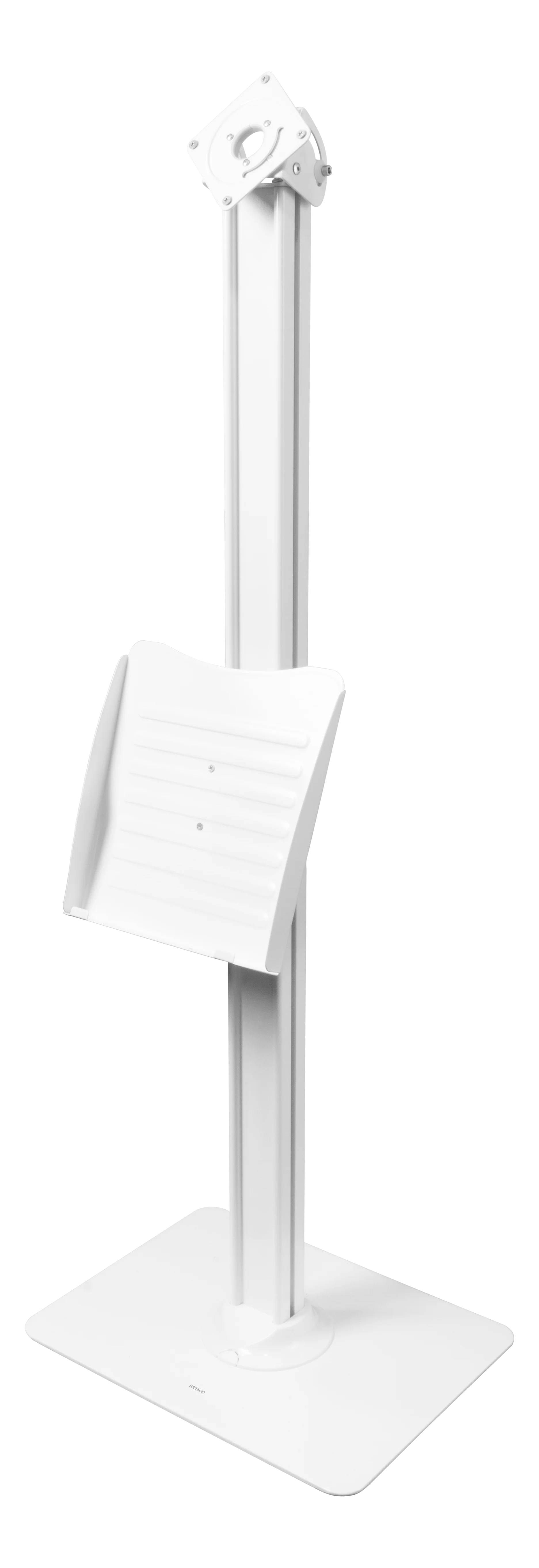 DELTACO OFFICE tabletin lattiajalusta, säädettävä esitetaso, valkoinen