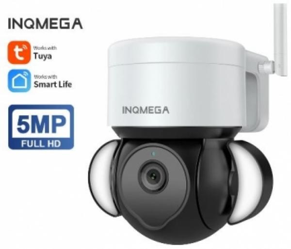 INQMEGA WiFi/LAN Outdoor PTZ Dome 5M, Tuya 3.6mm, IP66, IR