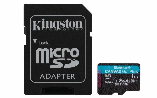 Kingston Canvas Go Plus 1TB microSDXC 170R A2 U3 V30 Card + ADP