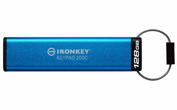 KINGSTON 128GB USB-C IRONKEY KEYPAD 200C, FIPS 140-3 LVL 3 (PENDING) AES-256