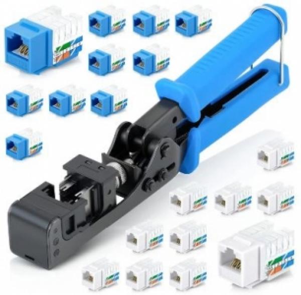 Keystone / RJ45 puristus- ja leikkuutyökalu 90 astetta