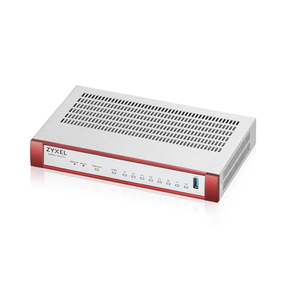 Zyxel USG Flex 100HP Firewall 7 Gb user-definable ports, 1x1Gb PoE+, 1xUSB (Device only)