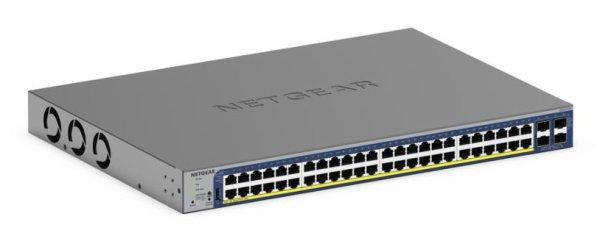 Netgear 48-Port Gigabit Ethernet PoE+ Smart Switch w/ optional Remote/Cloud Management and 4 SFP+ Ports (380W)