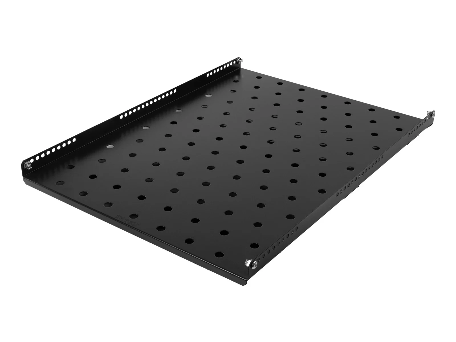 TOTENSystem G kiinteä hylly 19" räkkiin, 1000/1200 mm, 100kg, musta