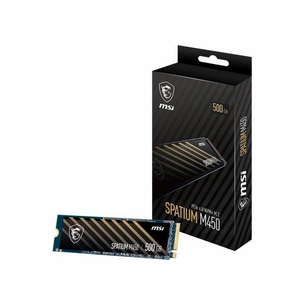 MSI Spatium M450 PCIe 4.0 NVMe M.2 500GB V1 PCI Express 4.0 3D NAND