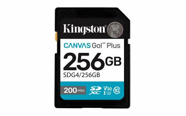 Kingston 256GB SDXC Canvas Go Plus Gen4 200MB/s C10 UHS-I U3 V30