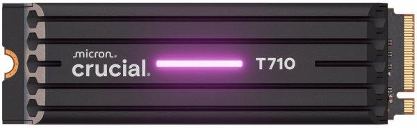 Crucial T710 - SSD - salattu - 2 Tt - sisäinen - M.2 2280 - PCI Express 5.0 (NVMe) - TCG Opal Encryption 2.01 - integroitu lämpölevy