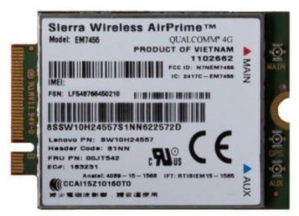 Käytetty Sierra wireless AirPrime EM7455 FRU 01AX746 4G modeemi