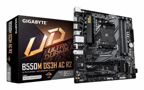 GIGABYTE Mainboard B550M DS3H AC R2 - Micro ATX - Socket AM4 - AMD B550
