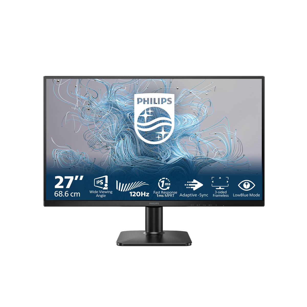 Philips 27E2N1110 - 1000 Series - LED-näyttö - 27 - 1920 x 1080 Full HD (1080p) 120 Hz - IPS - 300 cd/m² - 15001 - 1 ms - HDMI, VGA - musta