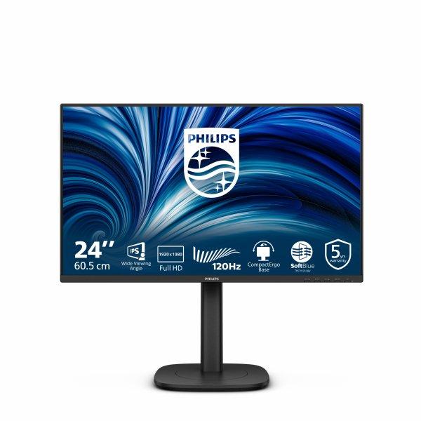 Philips 24B2N3200J - 3000 Series - LED-näyttö - 24 (23.8 katseltava) - 1920 x 1080 Full HD (1080p) 120 Hz - IPS - 15001 - HDMI, VGA, DisplayPort - kaiuttimet - musta
